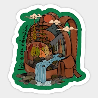 Fall Adventure Backpack Sticker